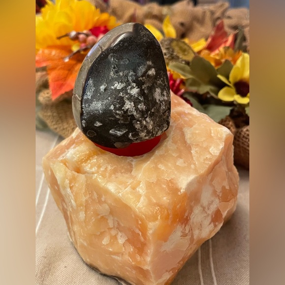 Green Septarian Nodule in an egg shape. - Picture 3 of 6